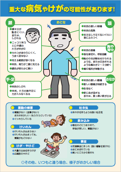 チラシ：大人向け119番の適正利用