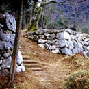 写真：小里城跡の石垣