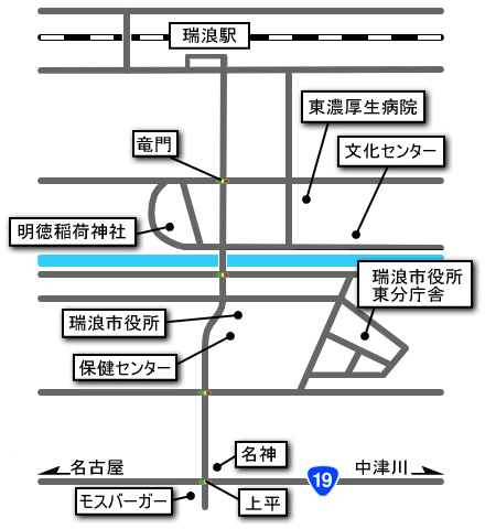 地図：徒歩でのアクセス