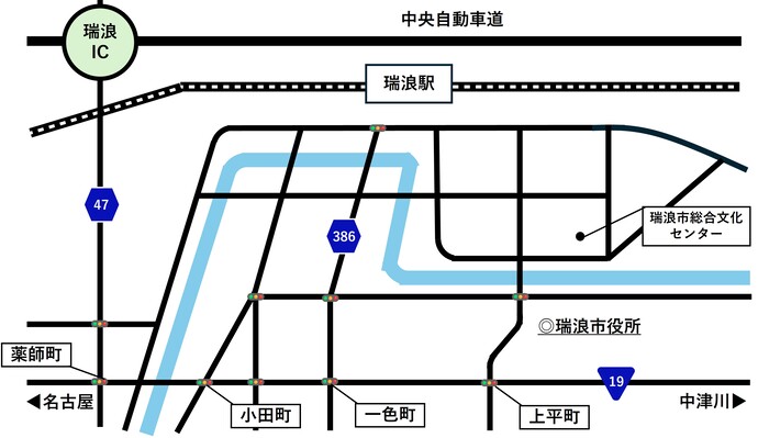地図:車でのアクセス