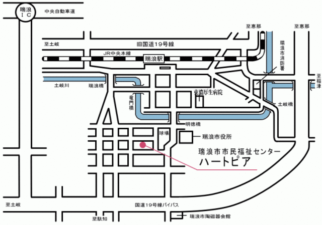 アクセスマップ：ハートピア周辺