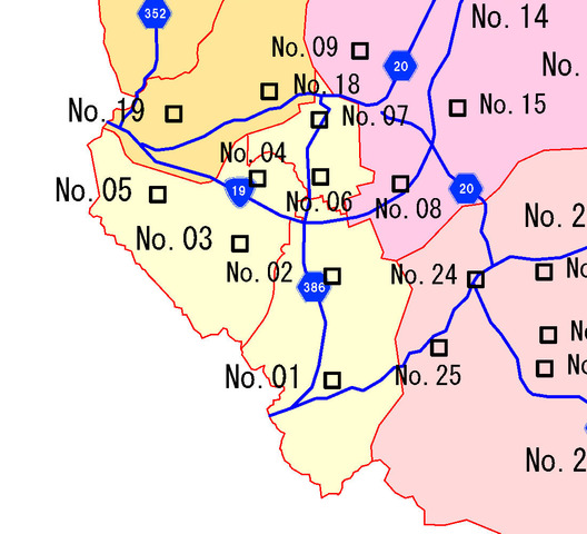 地図：瑞浪市土砂災害ハザードマップ瑞浪地区