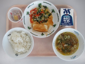 9月1日の給食写真