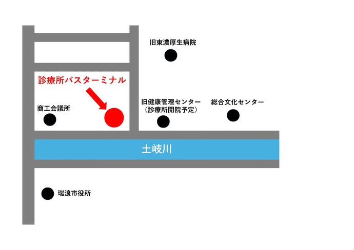 診療所バスターミナル地図